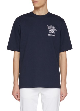 Main View - Click To Enlarge - DENHAM - Cherub Chest Graphic Print Cotton T-Shirt