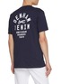 Back View - Click To Enlarge - DENHAM - Scissor Logo Print Cotton T-Shirt