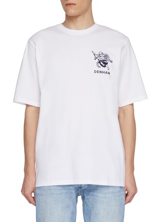 Main View - Click To Enlarge - DENHAM - Cherub Chest Graphic Print Cotton T-Shirt