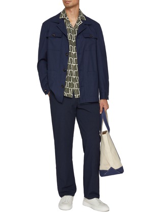 Figure View - Click To Enlarge - FRESCOBOL CARIOCA - Palmeria Print Linen Shirt