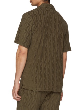 Back View - Click To Enlarge - FRESCOBOL CARIOCA - Jacquard Terry Cotton Polo Shirt