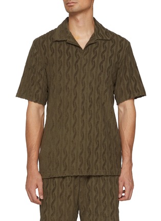 Main View - Click To Enlarge - FRESCOBOL CARIOCA - Jacquard Terry Cotton Polo Shirt