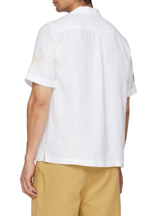 Back View - Click To Enlarge - FRESCOBOL CARIOCA - Sol Embroidered Linen Shirt