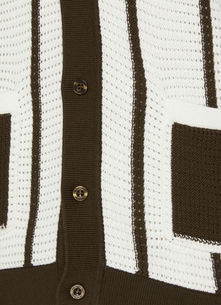  - FRESCOBOL CARIOCA - Crochet Stripe Cotton Cardigan Shirt