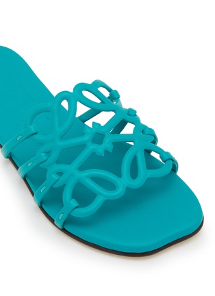 Detail View - Click To Enlarge - LOEWE - Petal Anagram Leather Slides