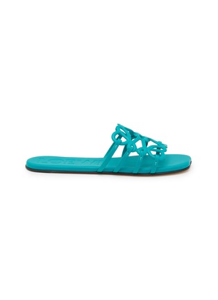 Main View - Click To Enlarge - LOEWE - Petal Anagram Leather Slides