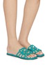 Figure View - Click To Enlarge - LOEWE - Petal Anagram Leather Slides