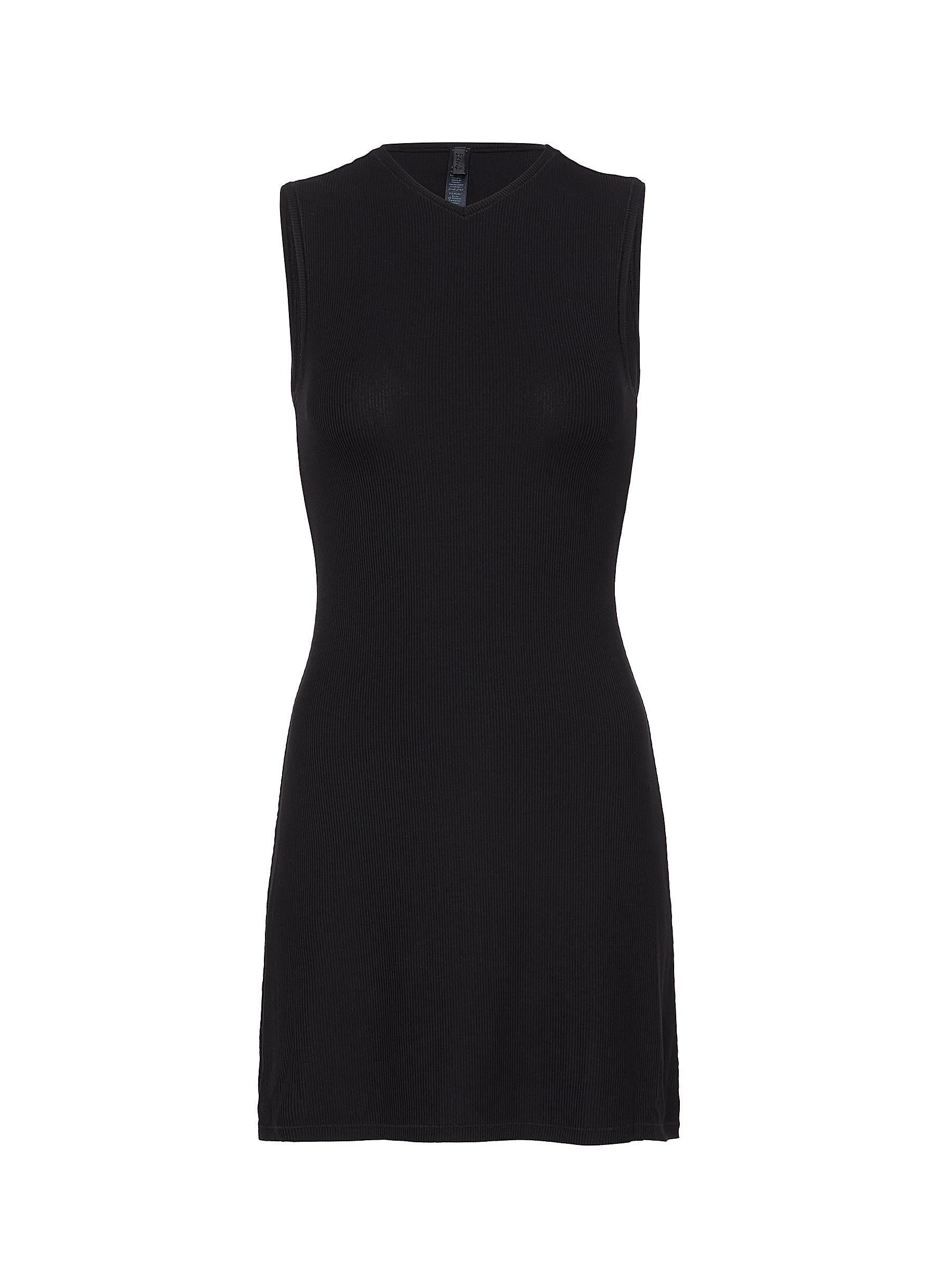 casual knit summer dresses Smoneyful Womens Casual Sleeveless Cutout Ribbed Knit Crosscriss Front Side  Slit Bodycon Midi Dress for Summer Party Black at Amazon Women's Clothing  store