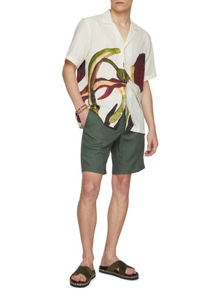Figure View - Click To Enlarge - ORLEBAR BROWN - Norwich Lino Linen Shorts