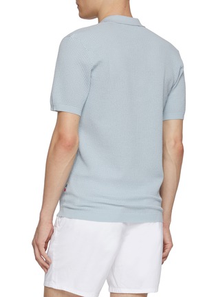 Back View - Click To Enlarge - ORLEBAR BROWN - Roddy Waffle Mesh Polo Shirt