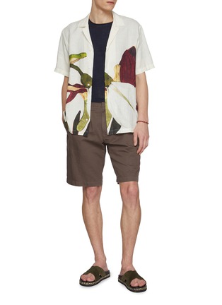 Figure View - Click To Enlarge - ORLEBAR BROWN - Crewneck Linen T-Shirt