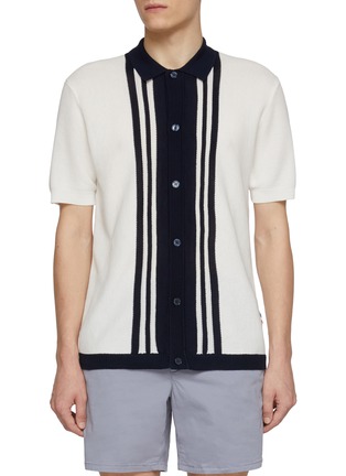 Main View - Click To Enlarge - ORLEBAR BROWN - Tiernan Lumina Cotton Waffle Knit Shirt