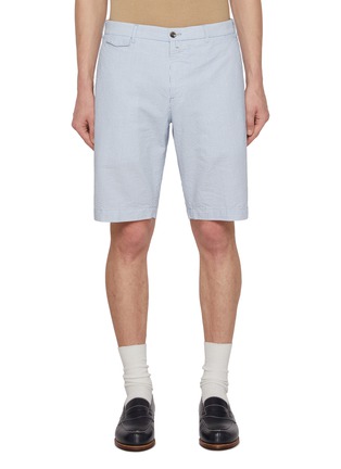 Main View - Click To Enlarge - PT TORINO - Striped Cotton Bermuda Shorts