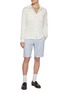 Figure View - Click To Enlarge - PT TORINO - Striped Cotton Bermuda Shorts
