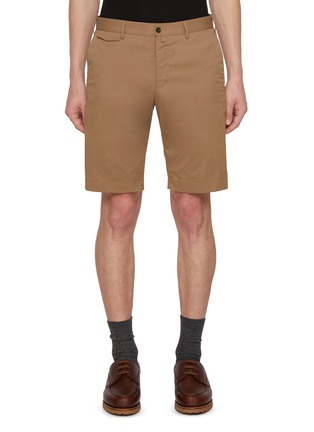 Main View - Click To Enlarge - PT TORINO - Techno Stretch Bermuda Cotton Shorts