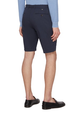Back View - Click To Enlarge - PT TORINO - Techno Stretch Bermuda Cotton Shorts