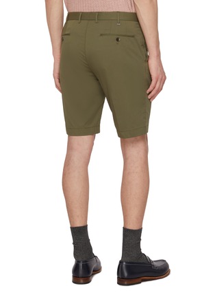 Back View - Click To Enlarge - PT TORINO - Techno Stretch Bermuda Cotton Shorts
