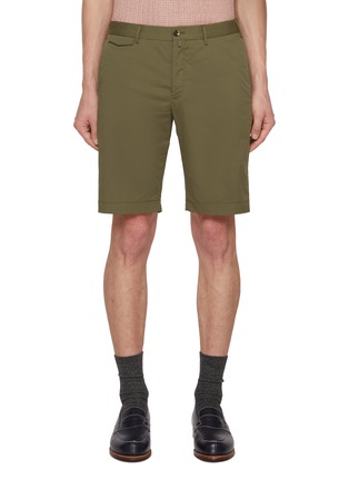 Main View - Click To Enlarge - PT TORINO - Techno Stretch Bermuda Cotton Shorts