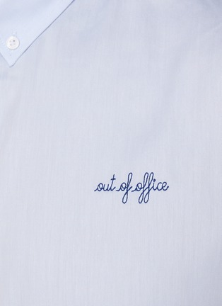  - MAISON LABICHE - La Malesherbes Out Of Office Embroidered Cotton Shirt