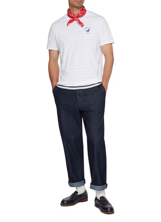 Figure View - Click To Enlarge - MAISON LABICHE - Paris Pigeon Popincourt Cotton T-Shirt