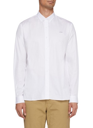 Main View - Click To Enlarge - MAISON LABICHE - La Malesherbes Amour Embroidered Cotton Shirt