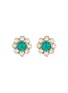 Main View - Click To Enlarge - LANE CRAWFORD VINTAGE ACCESSORIES - 1960's Silver-Toned Crystal Diamante Clip On Earrings