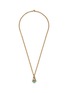 Main View - Click To Enlarge - LANE CRAWFORD VINTAGE ACCESSORIES - 1980's Gold-Toned Faux Turquoise Rollo Chain Necklace