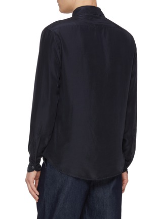 Back View - Click To Enlarge - BARENA - Maridola Tentor Garment Dye Silk Shirt