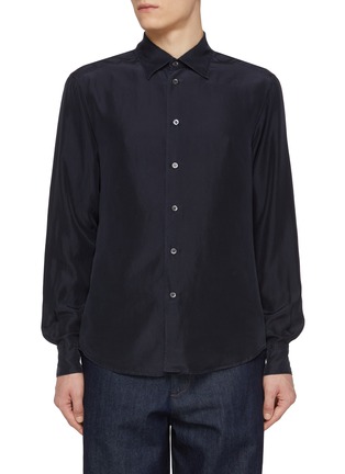 Main View - Click To Enlarge - BARENA - Maridola Tentor Garment Dye Silk Shirt
