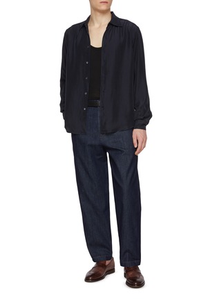 Figure View - Click To Enlarge - BARENA - Maridola Tentor Garment Dye Silk Shirt