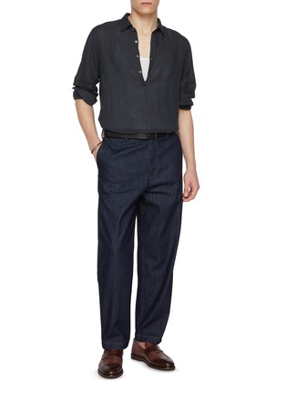 Figure View - Click To Enlarge - BARENA - Canasta Geco Denim Suit Pants