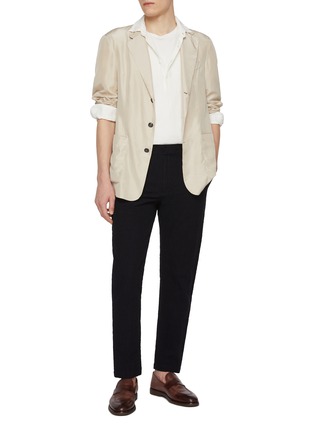 Figure View - Click To Enlarge - BARENA - Single Breasted Silk Blazer
