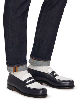 Figure View - Click To Enlarge - J.M. WESTON - 180 Leather Penny Loafers