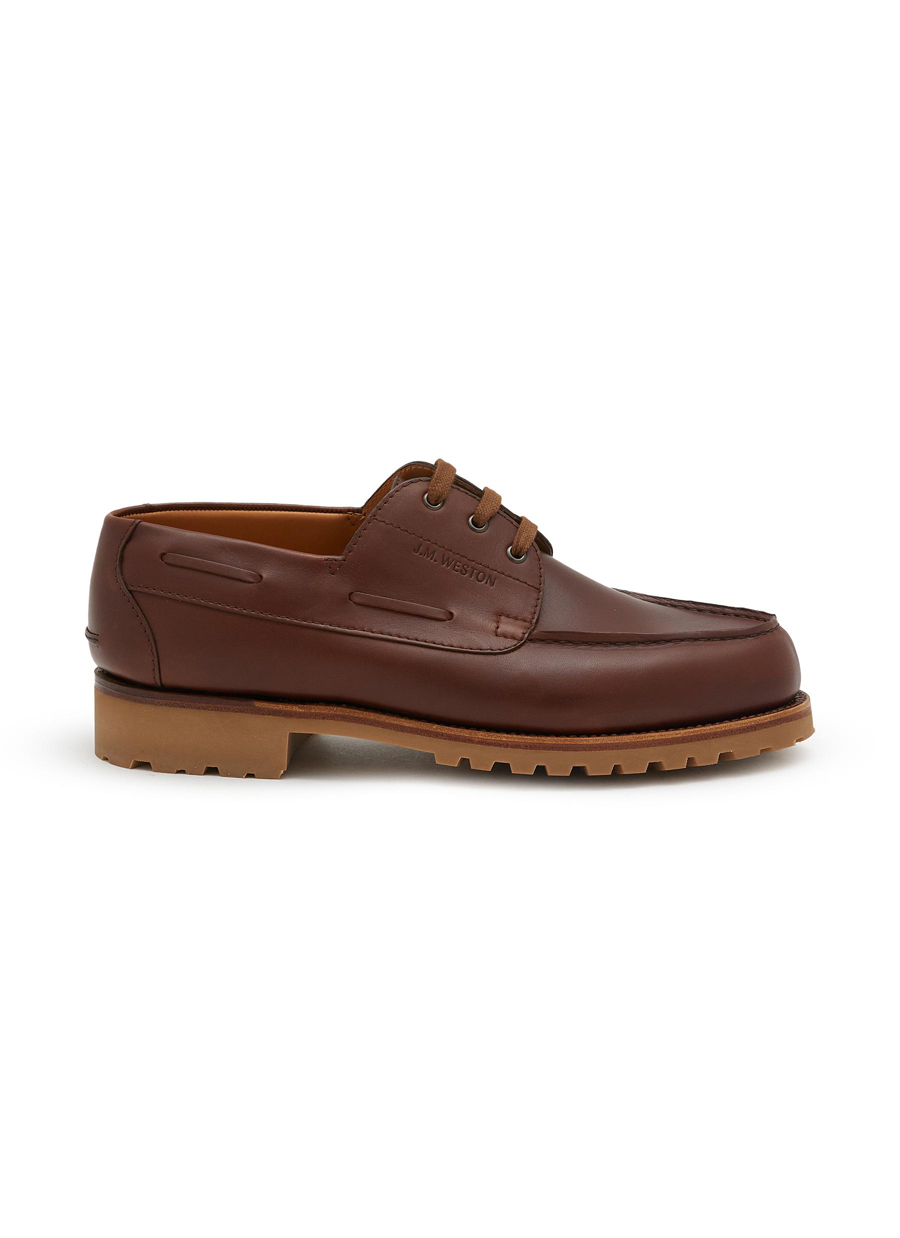 J.M. WESTON 4x4 Derby ブラウン 7ハーフ D Men's Leather Half