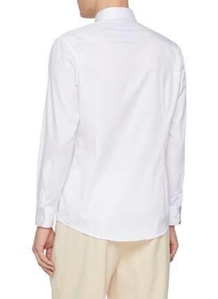 Back View - Click To Enlarge - ETON  - Geometric Cutaway Collar Slim Cotton Shirt