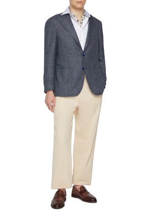 Figure View - Click To Enlarge - ETON  - Geometric Cutaway Collar Slim Cotton Shirt