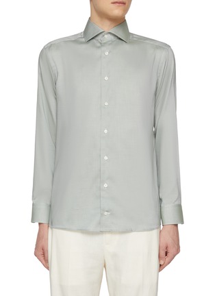 Main View - Click To Enlarge - ETON  - Wrinkle Free Cotton Oxford Shirt