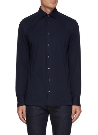 Main View - Click To Enlarge - ETON  - Cutaway Collar Four Way Stretch Shirt