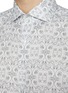  - ETON  - Floral Wide Spread Collar Slim Cotton Linen Shirt