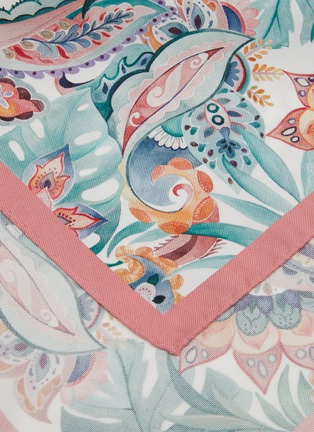 Detail View - Click To Enlarge - ETON  - Floral Print Silk Pocket Square