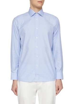 Main View - Click To Enlarge - ETON  - Cutaway Collar Slim Cotton Shirt