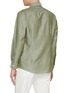 Back View - Click To Enlarge - ETON  - Cutaway Collar Slim Cotton Linen Silk Shirt