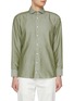 Main View - Click To Enlarge - ETON  - Cutaway Collar Slim Cotton Linen Silk Shirt