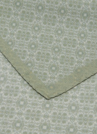 Detail View - Click To Enlarge - ETON  - Geometric Print Silk Pocket Square