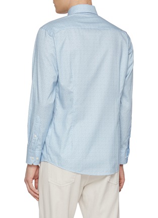 Back View - Click To Enlarge - ETON  - Geometric Cutaway Collar Slim Cotton Shirt