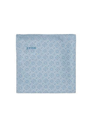 Main View - Click To Enlarge - ETON  - Geometric Print Silk Pocket Square