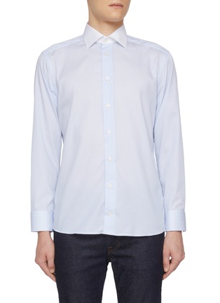 Main View - Click To Enlarge - ETON  - Fine Stripe Cutaway Collar Slim Cotton Shirt