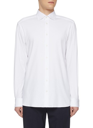 Main View - Click To Enlarge - ETON  - Cutaway Collar Four Way Stretch Shirt