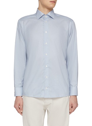 Main View - Click To Enlarge - ETON  - Micro Cutaway Collar Slim Cotton Shirt