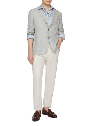 Figure View - Click To Enlarge - ETON  - Micro Cutaway Collar Slim Cotton Shirt